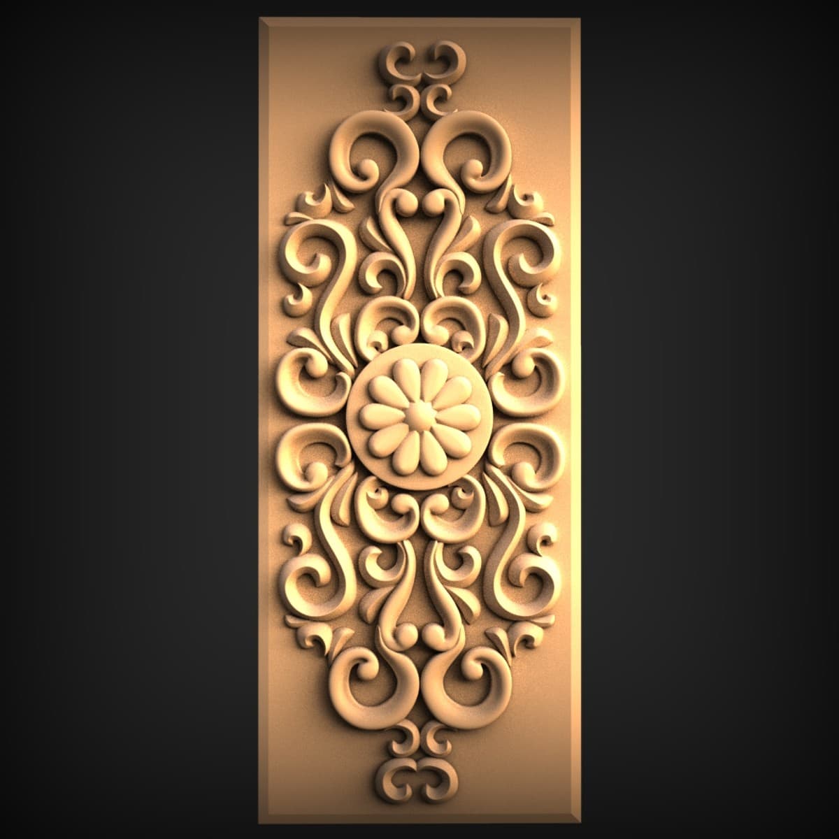 Baroque Rosette Wall Panel