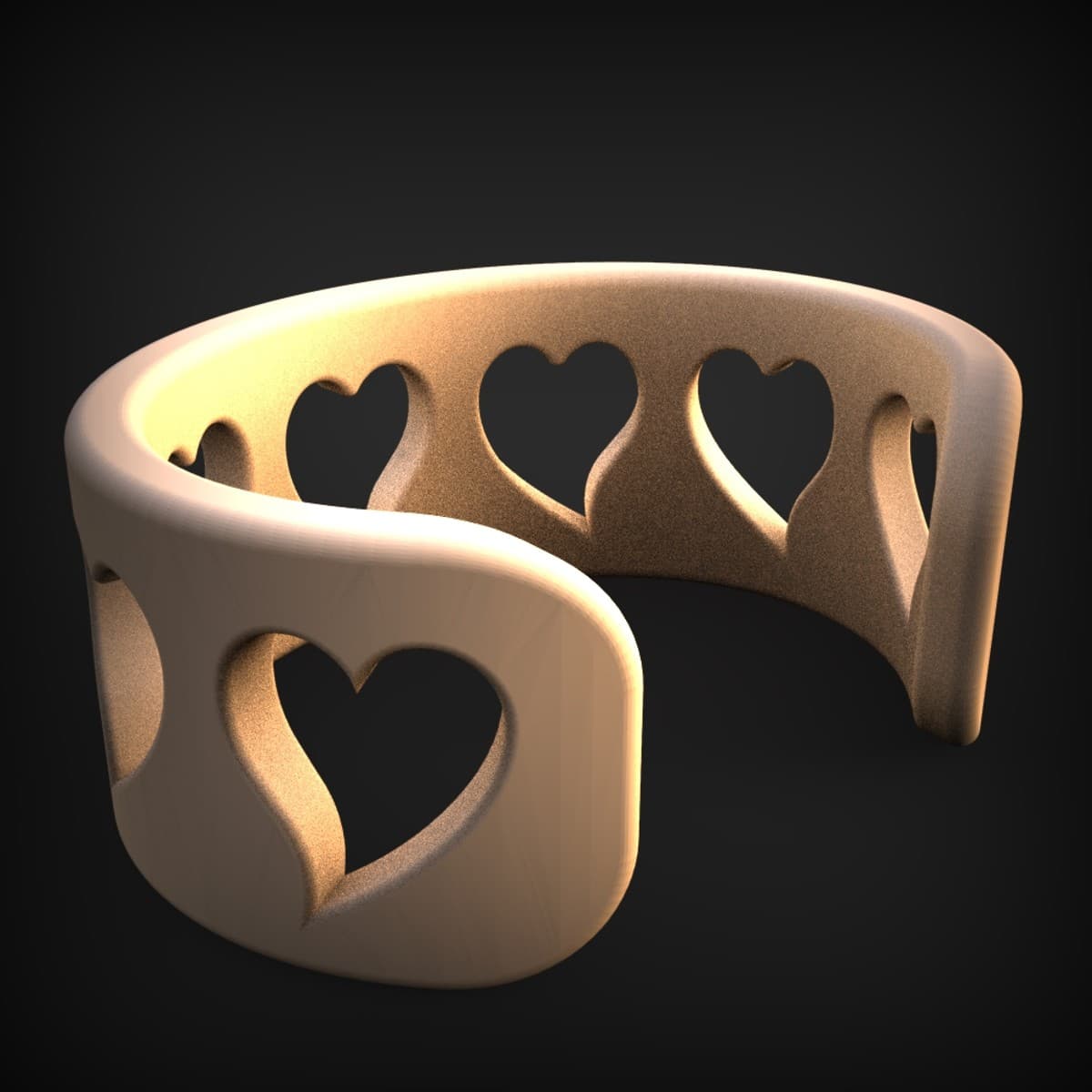 Heart Cutout Cuff Bracelet