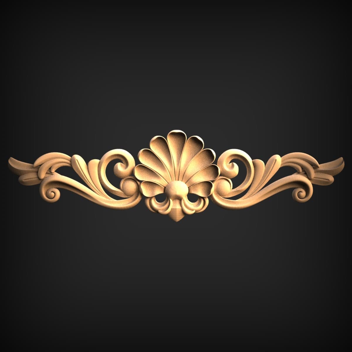 Scallop Shell Acanthus Crest Onlay