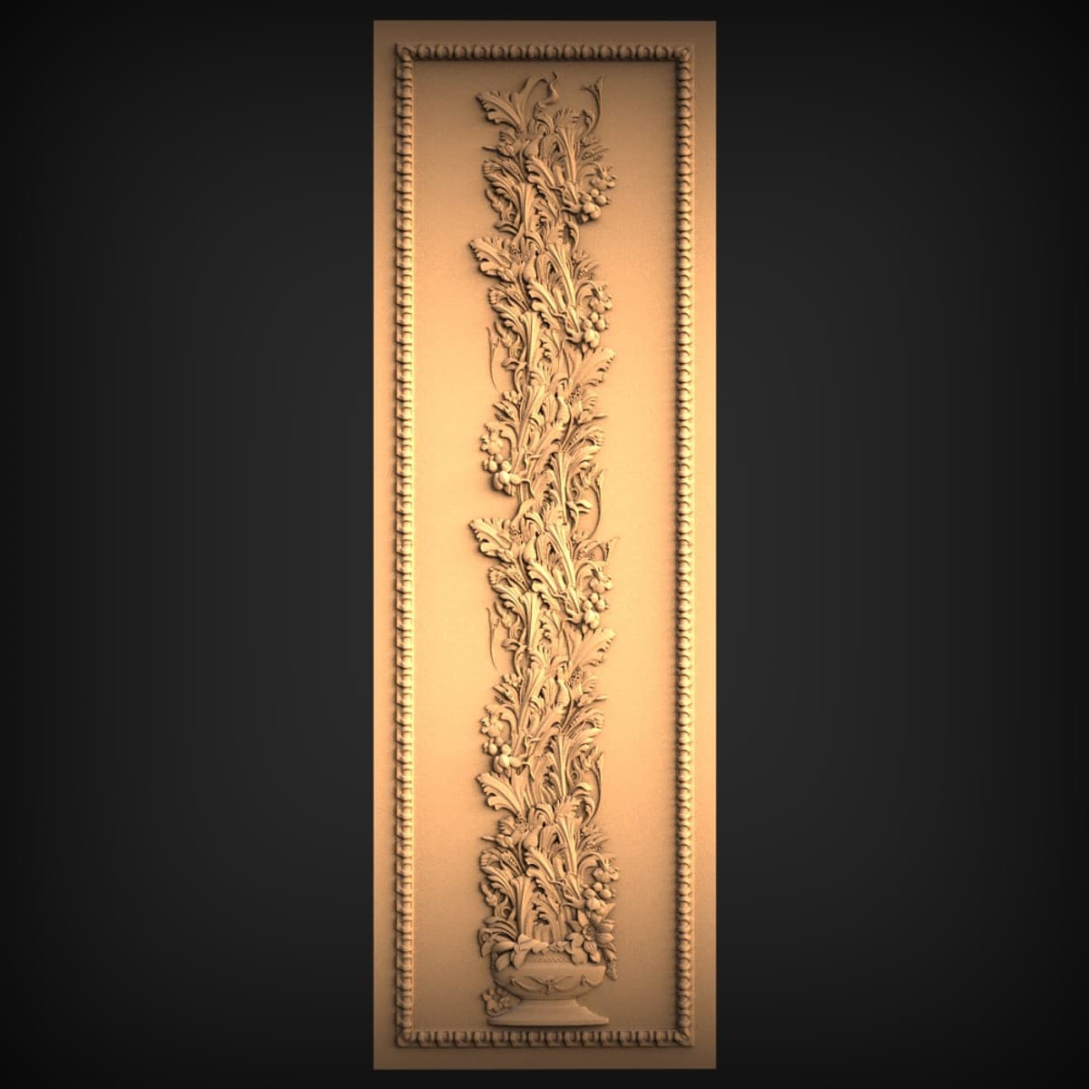 Acanthus Urn Pilaster Wall Panel
