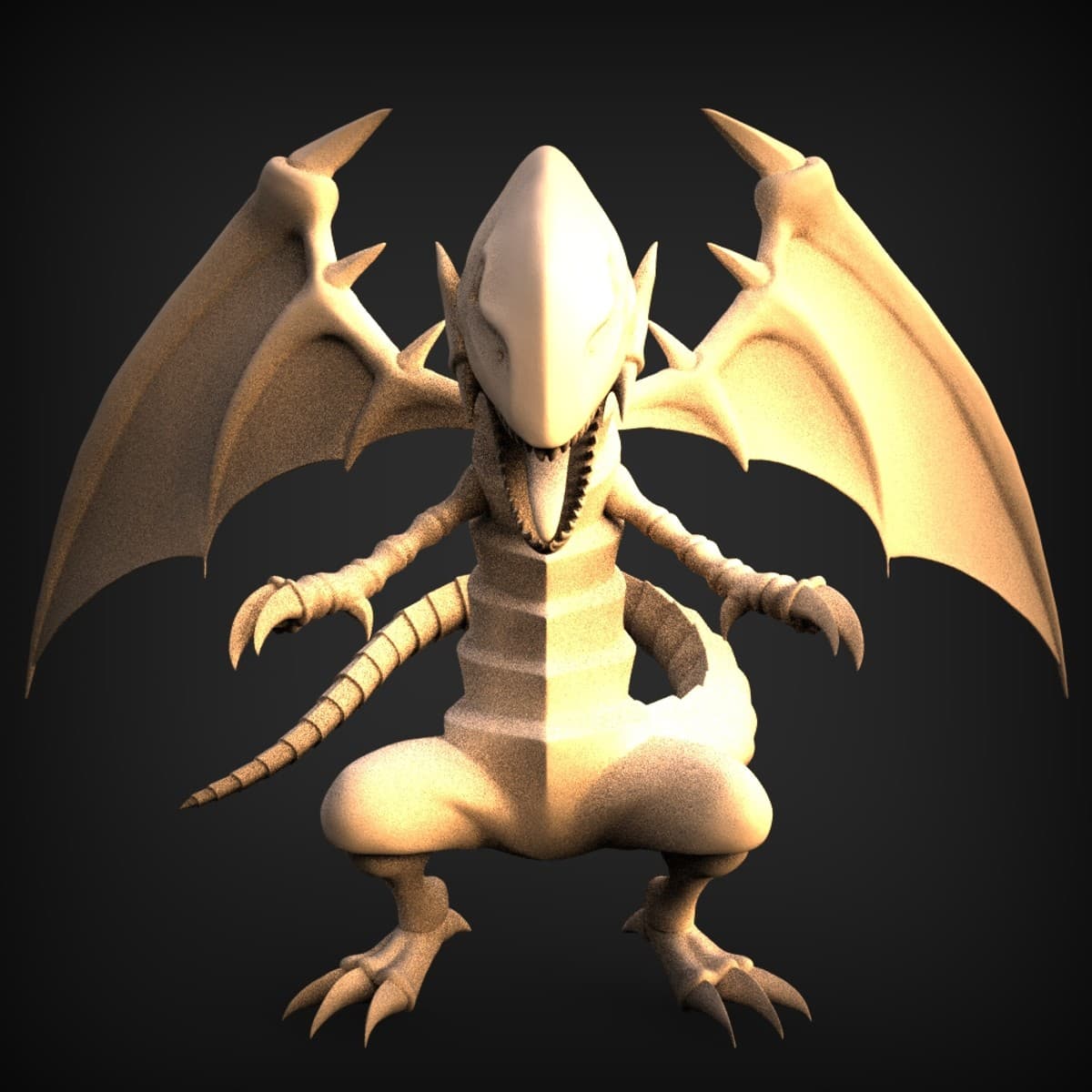 Screeching Winged Dragon Figurine