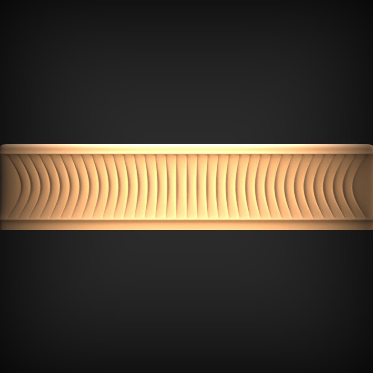 Wind-Combed Wave Border Molding