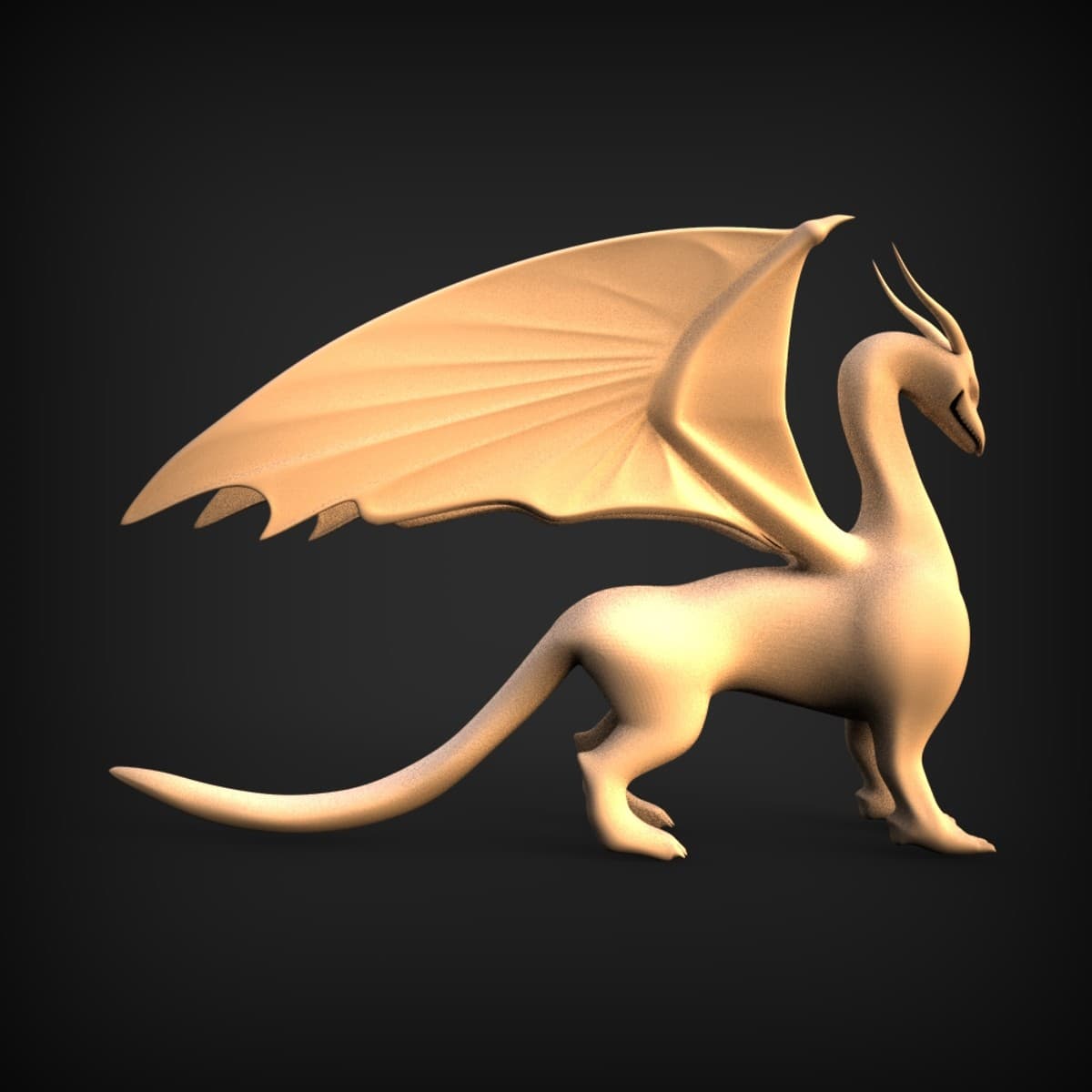 Winged Wyvern Standing Figurine