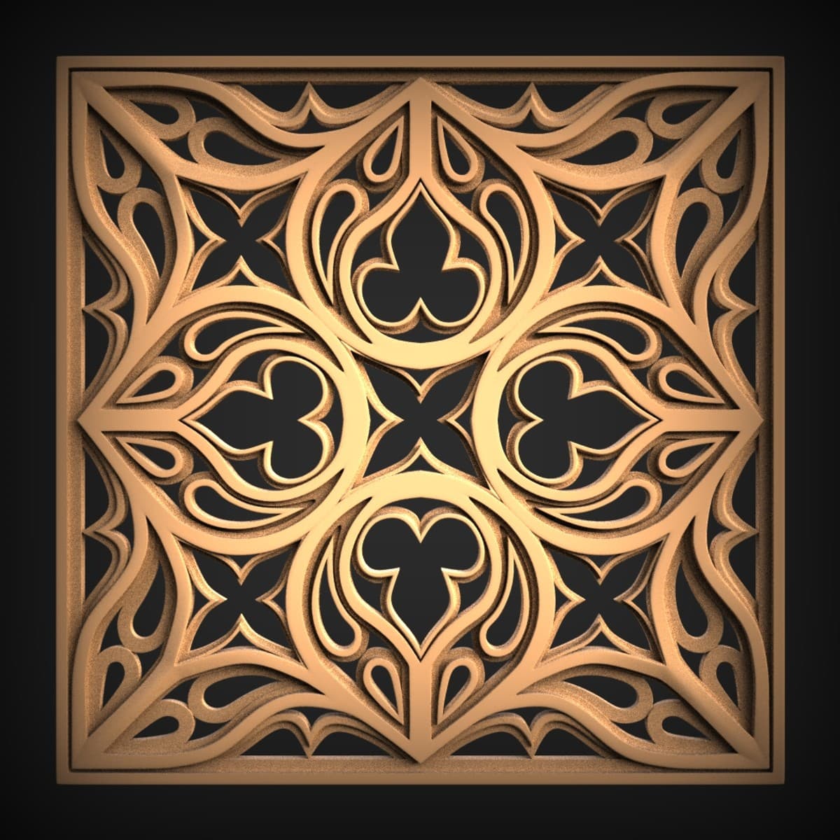 Gothic Quatrefoil Tracery Screen