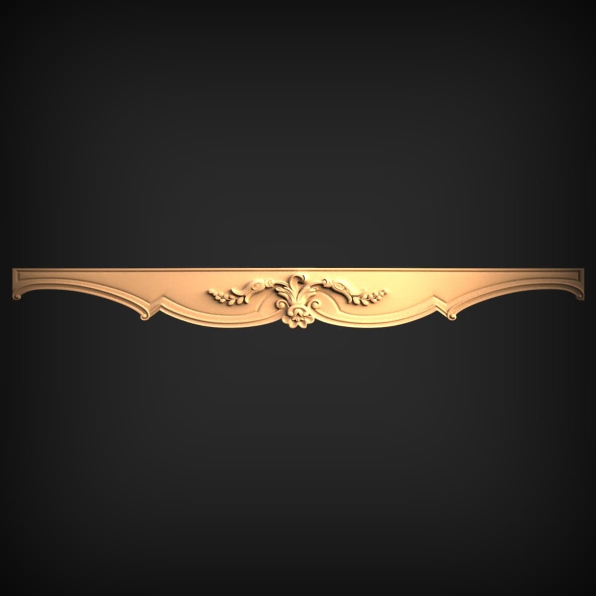 Foliate Cartouche Furniture Crest