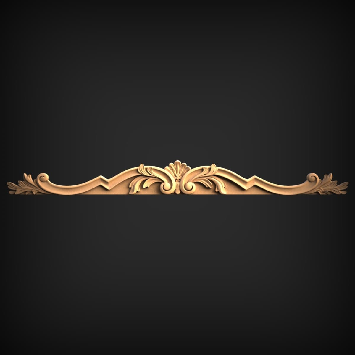 Acanthus Pediment Crest Onlay