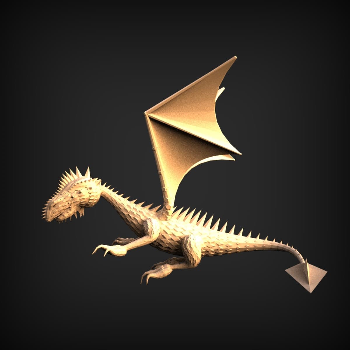 Spiny Winged Dragon Figurine