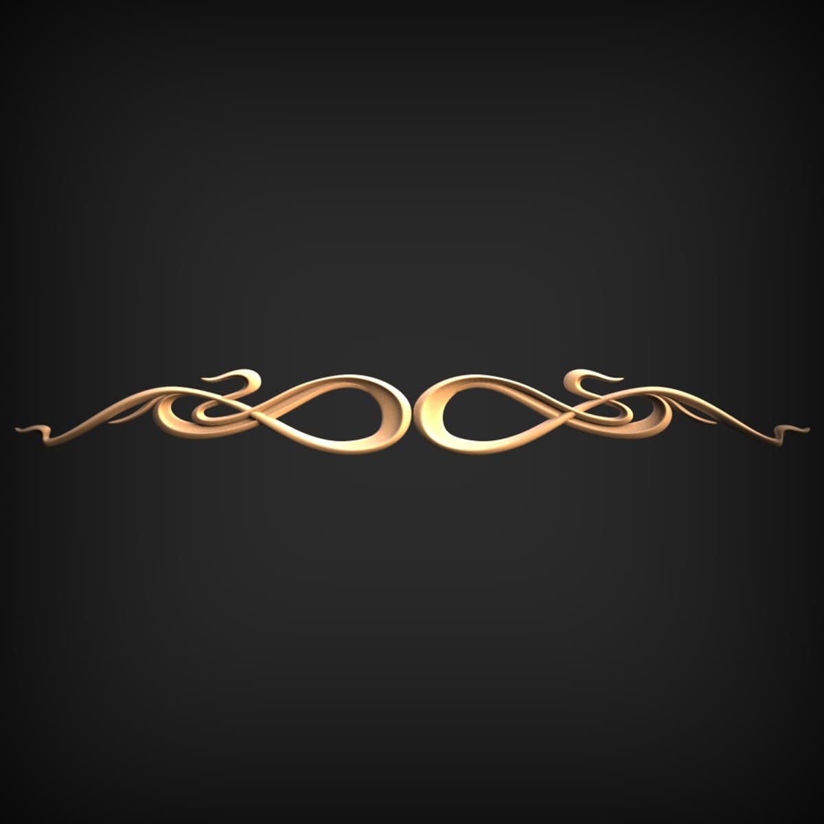 Ribbon Figure-Eight Scroll Flourish