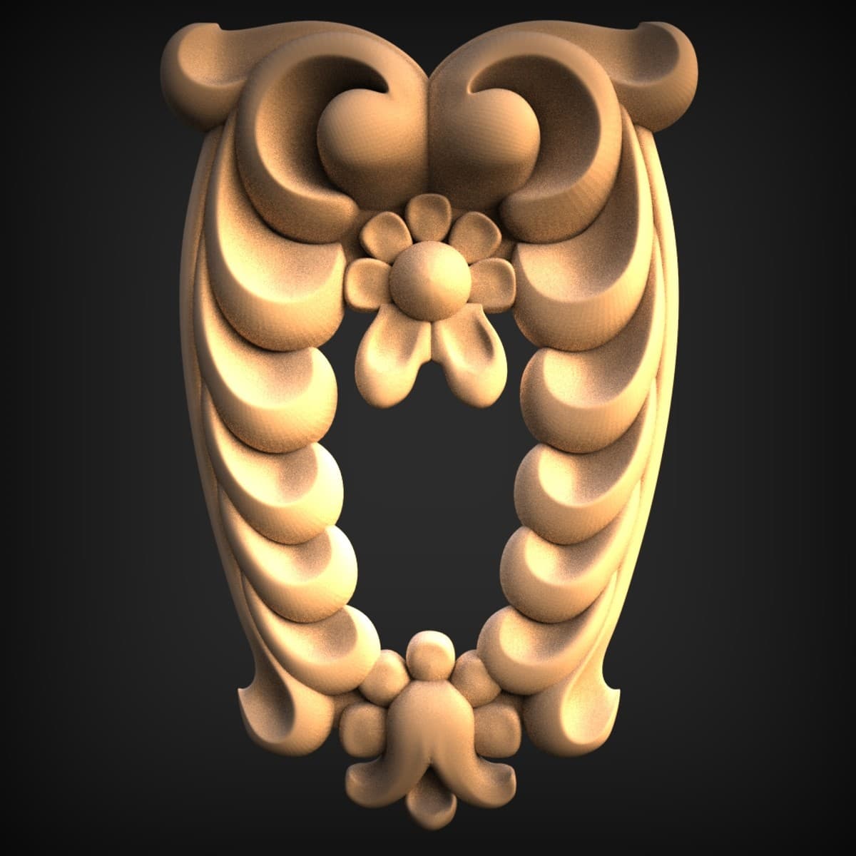 Acanthus Scroll And Daisy Onlay