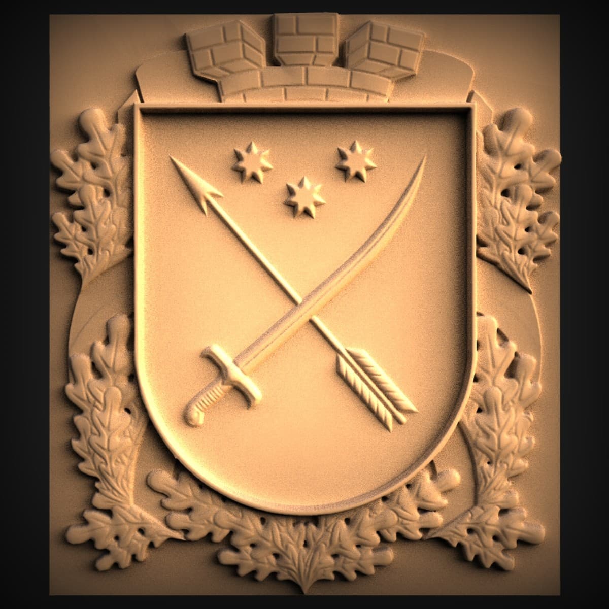 Civic Heraldic Coat-of-Arms Crest