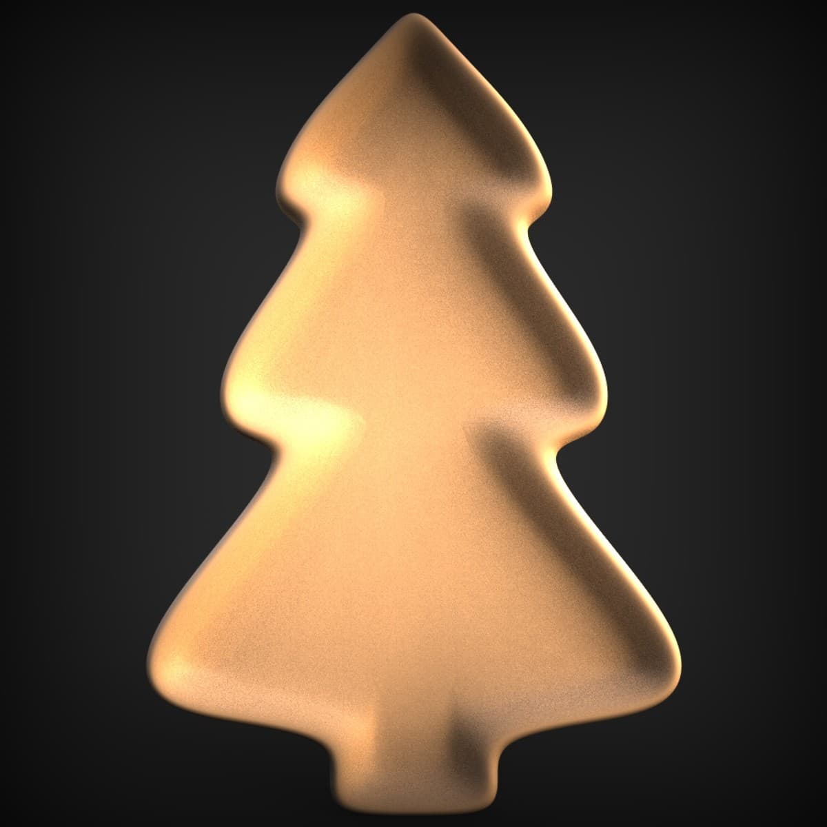 Rounded Christmas Tree Relief Ornament