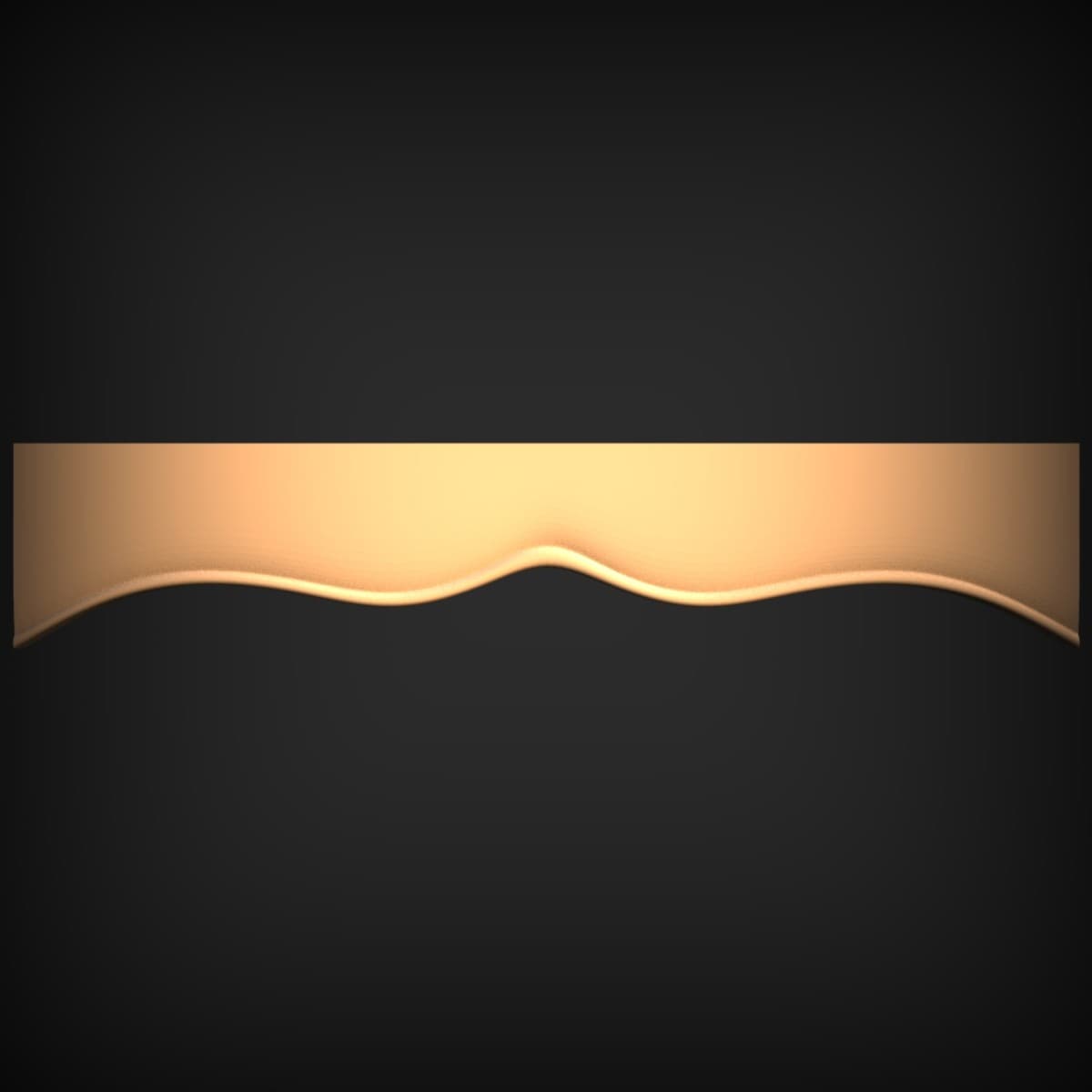 Undulating Wave Edge Border Trim