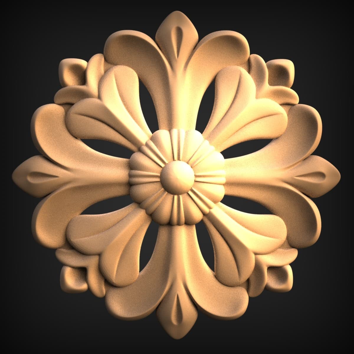 Radiant Petal Rosette Medallion