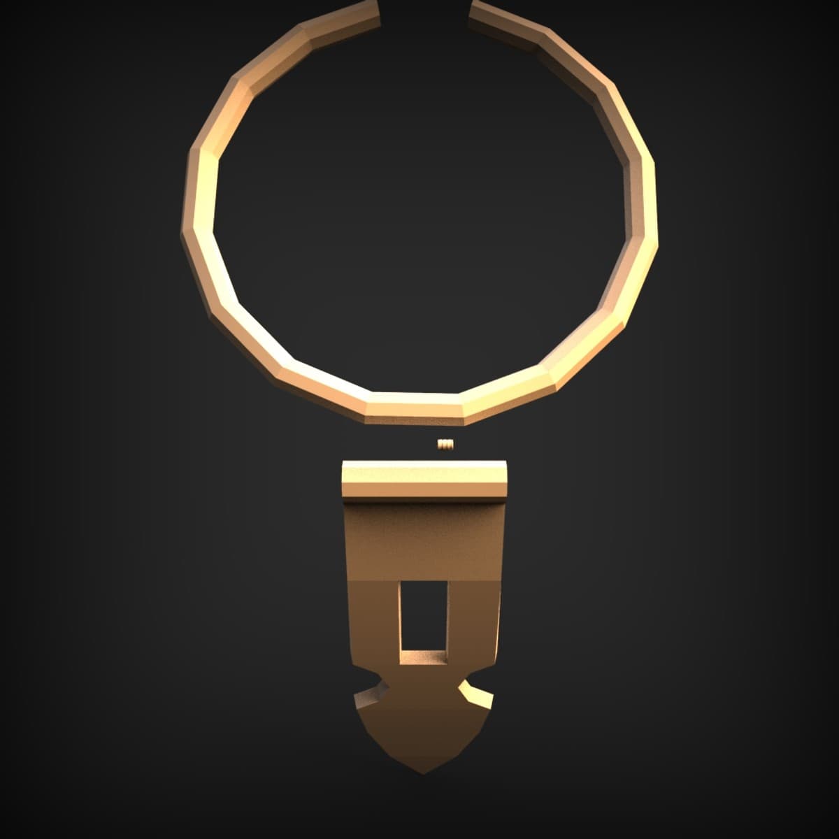 Faceted Ring And Charm Fob