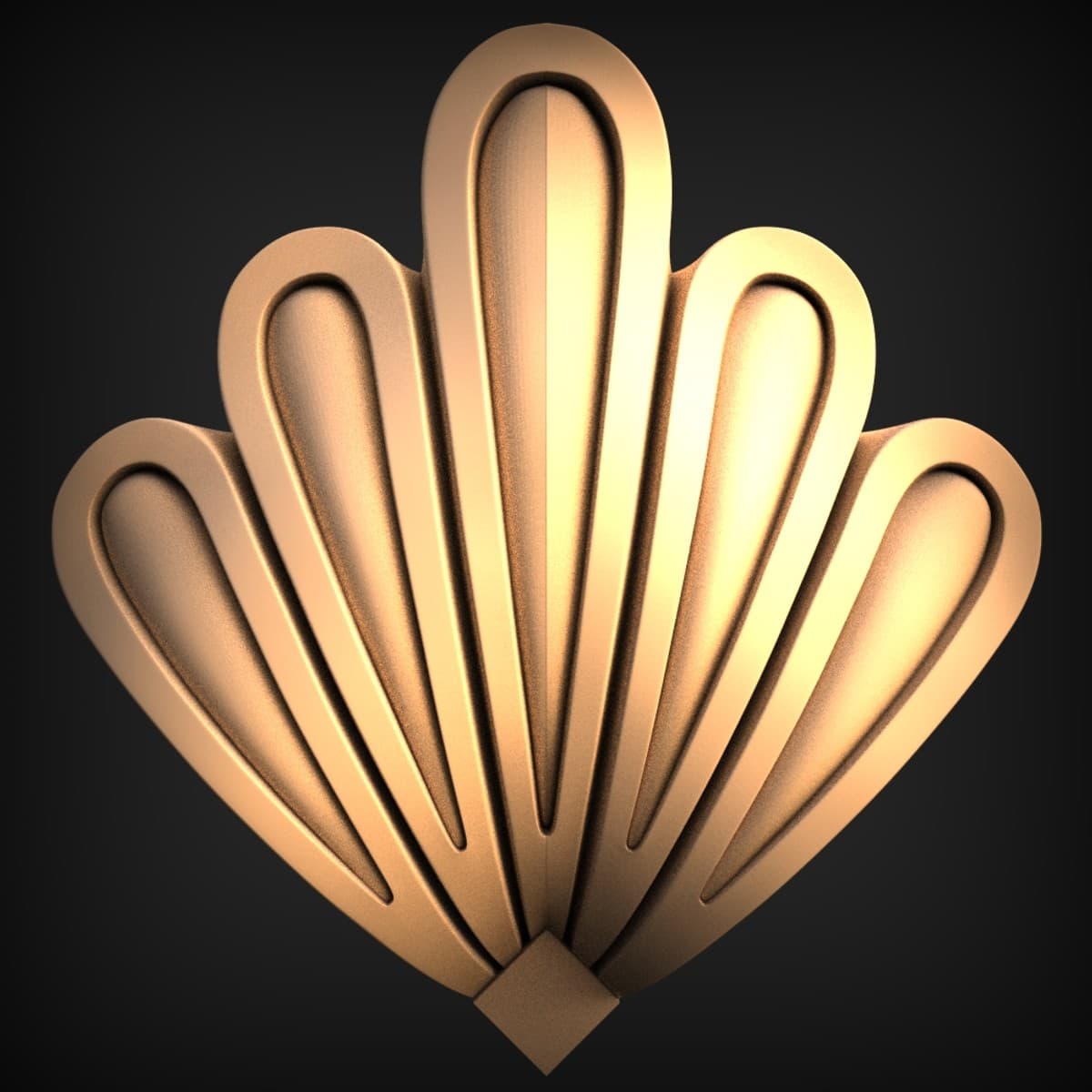 Fluted Scallop Shell Onlay