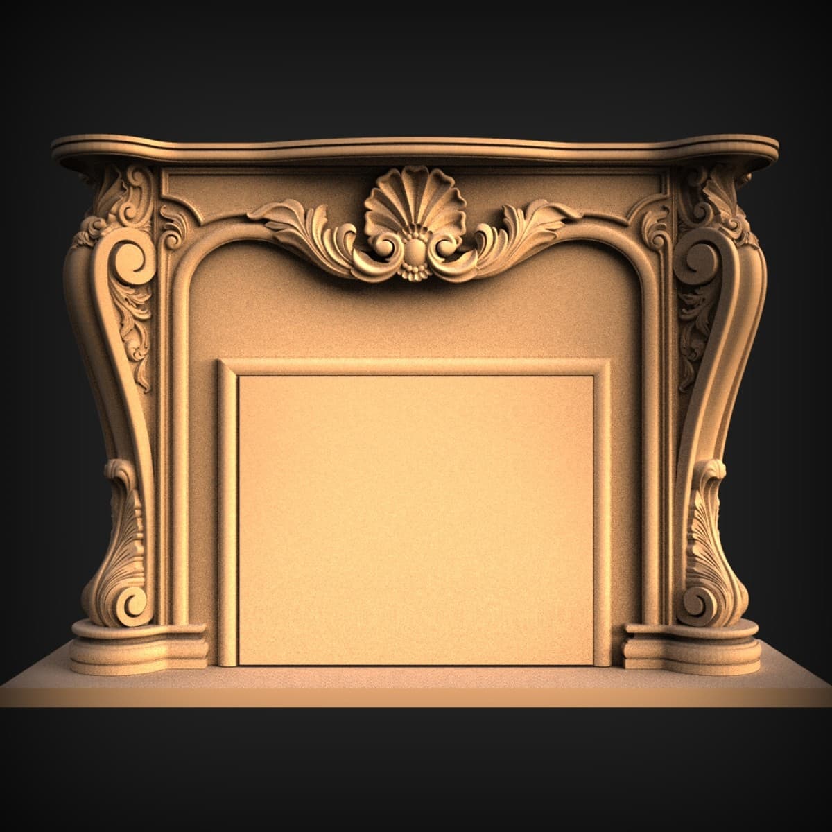 Rococo Shell Fireplace Surround