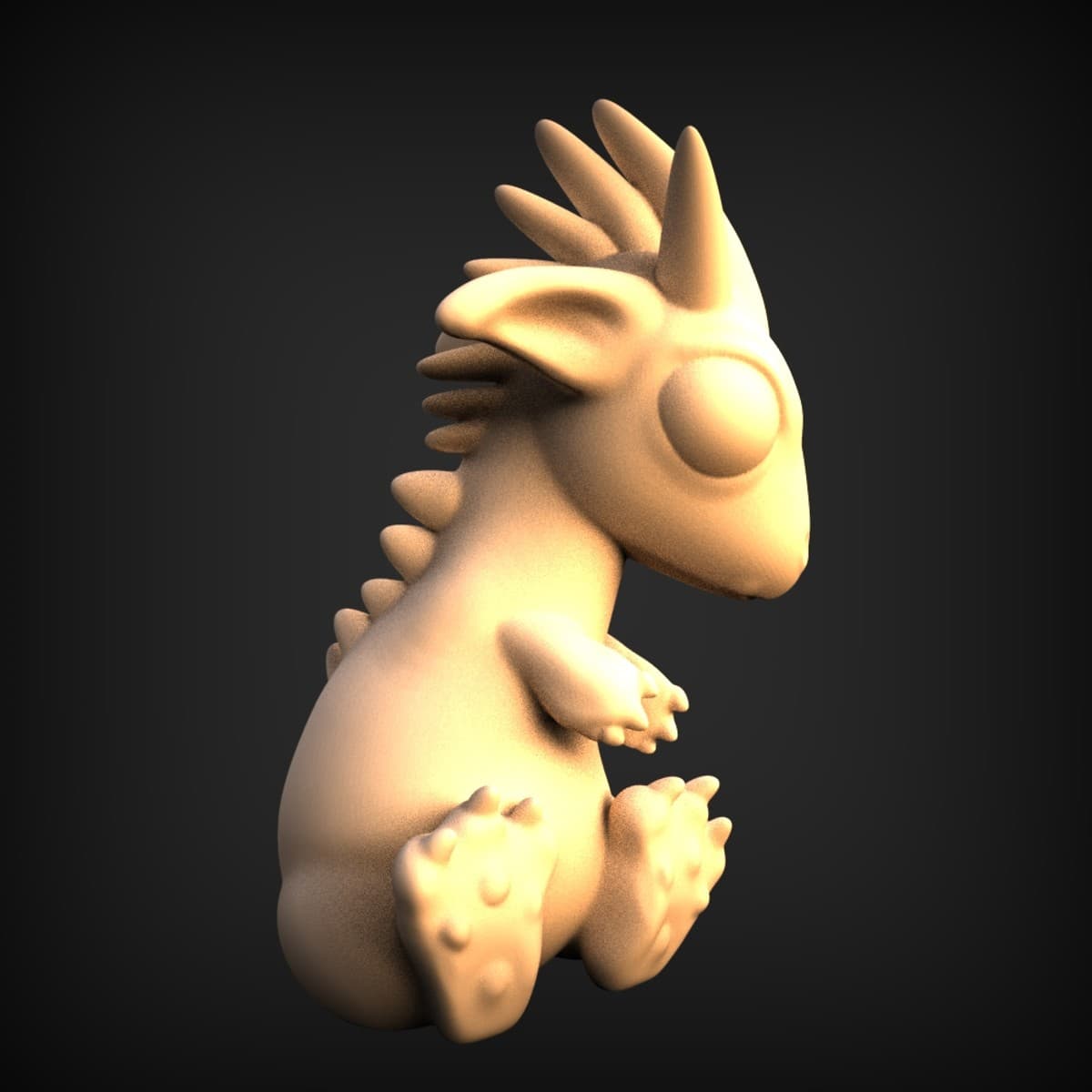 Spiky Baby Dragon Figurine
