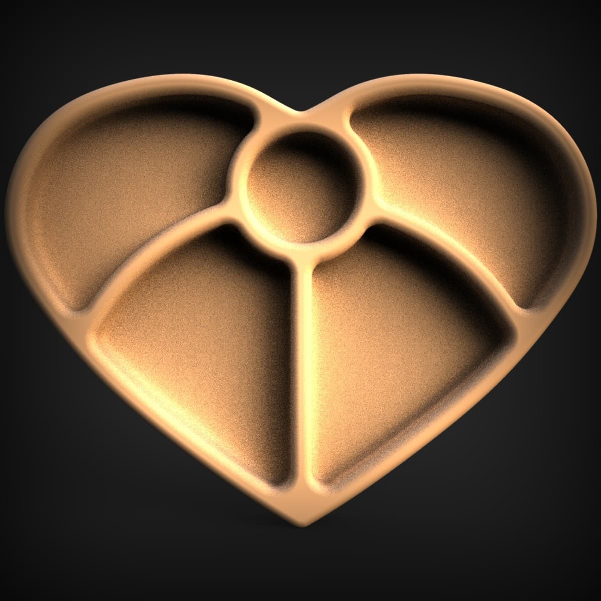 Heart Compartment Serving Tray