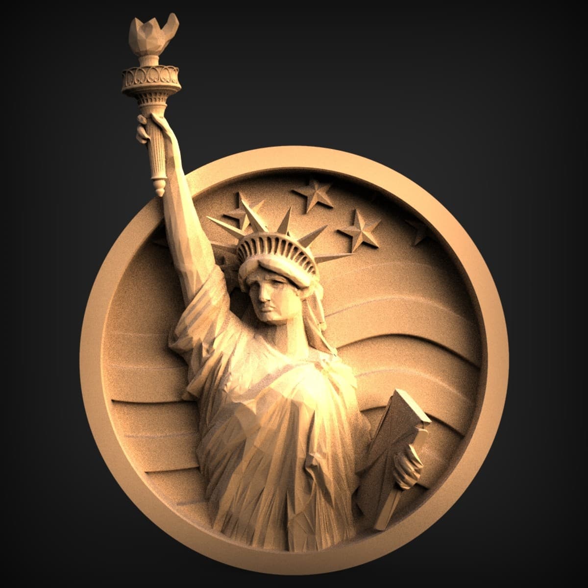 Statue Of Liberty Round Plaque