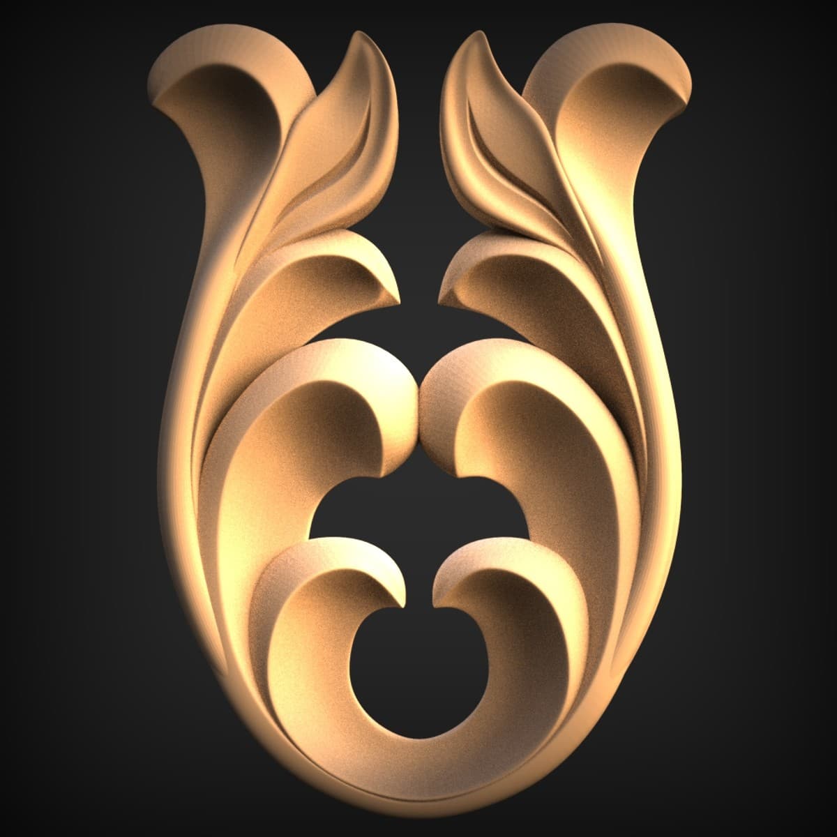 Mirrored Acanthus Drop Onlay