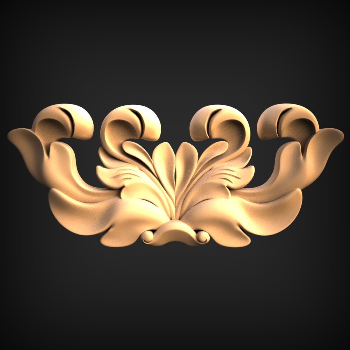Acanthus Cartouche Furniture Onlay