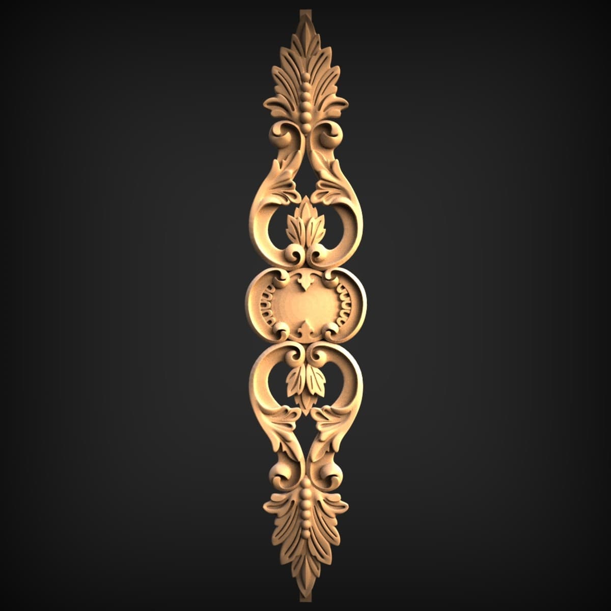 Acanthus Scroll Cartouche Onlay