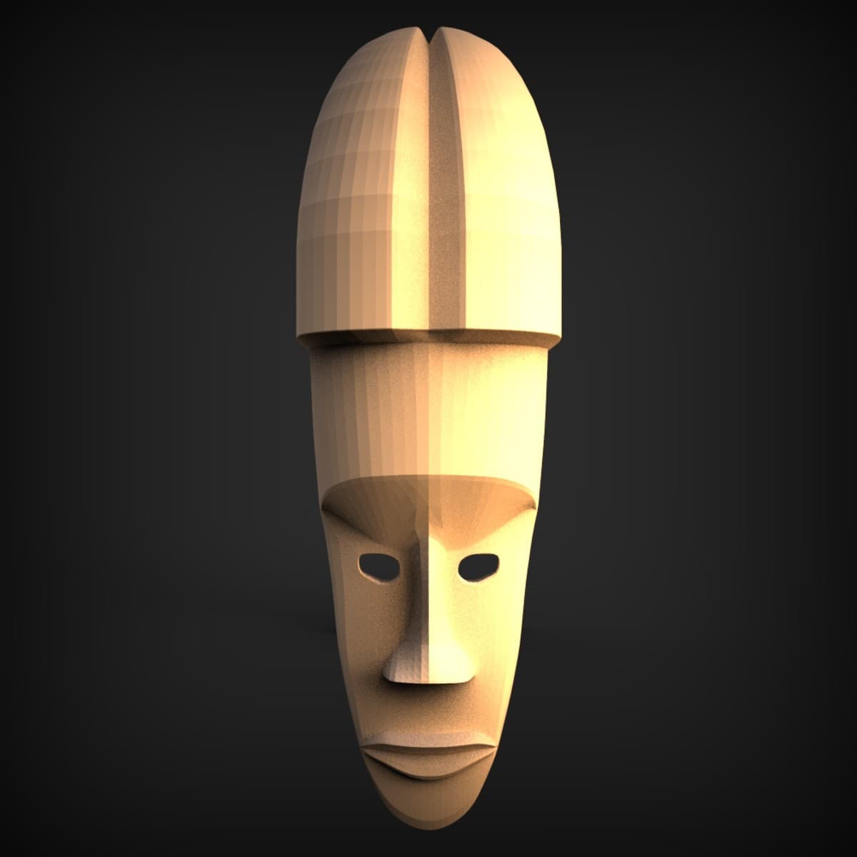 Elongated Tribal Ceremonial Mask