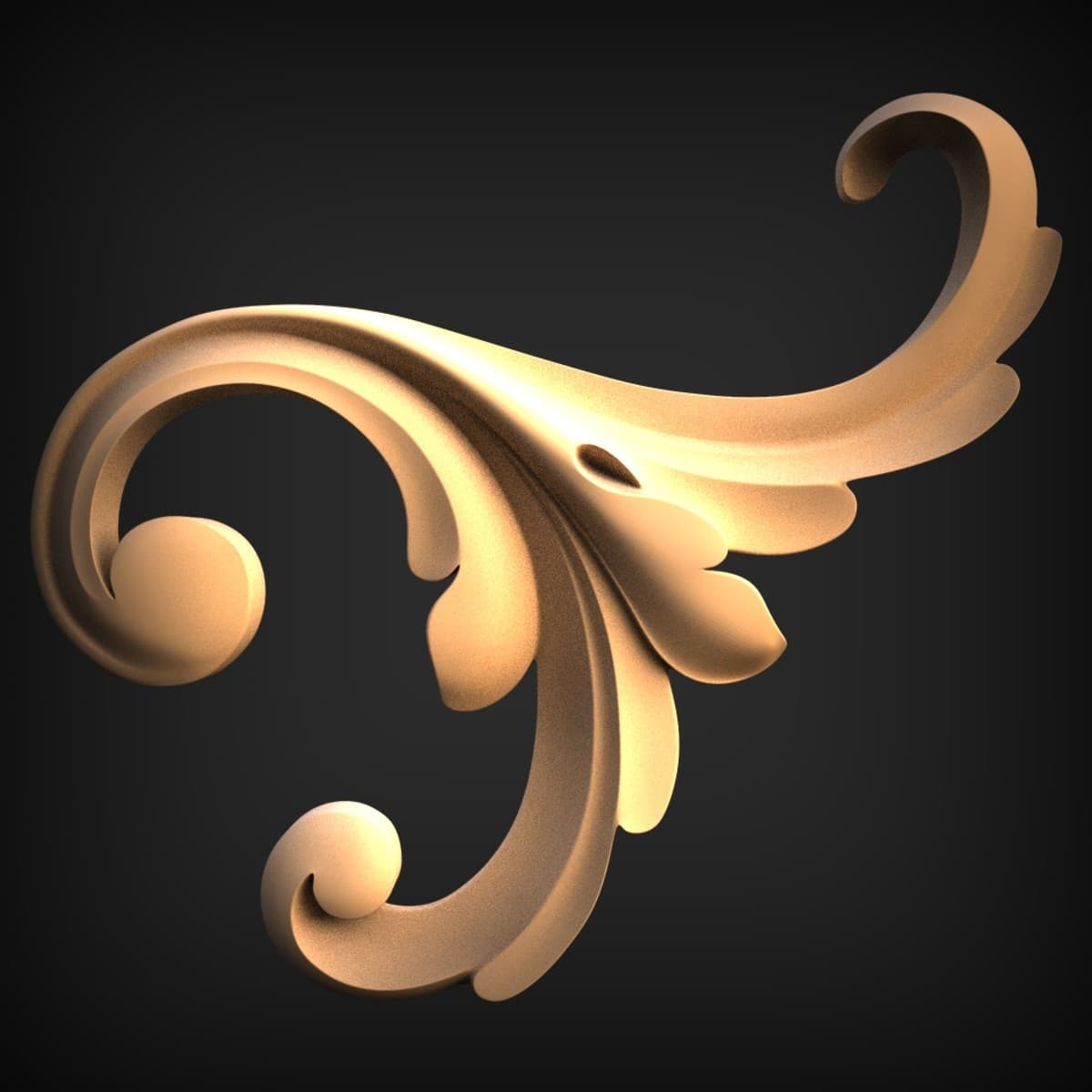 Flowing Acanthus Scroll Onlay