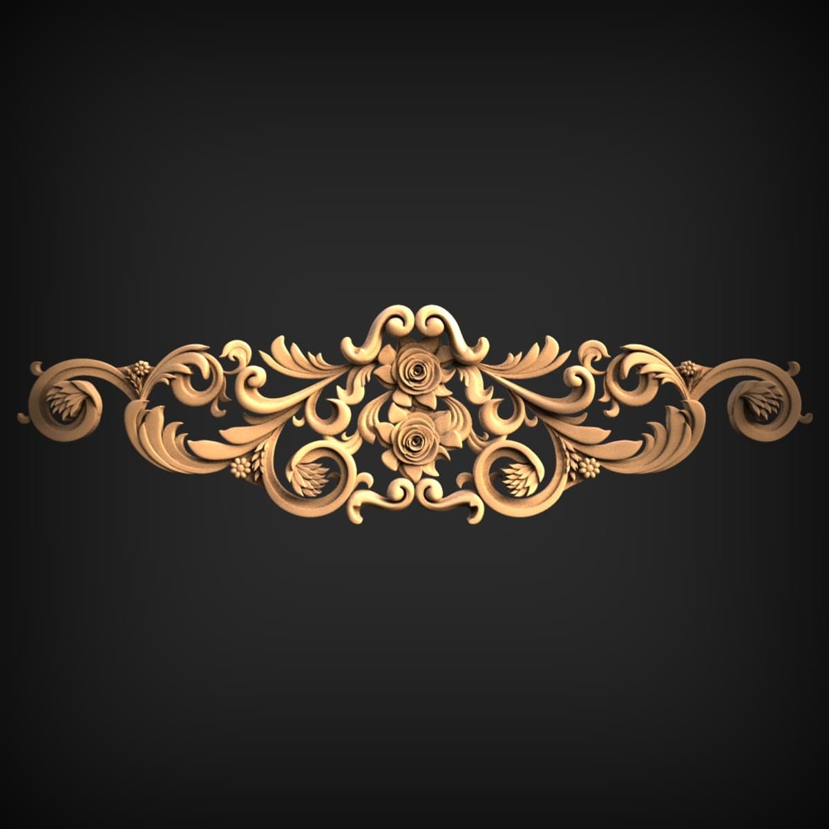 Twin Rose Scroll Centrepiece