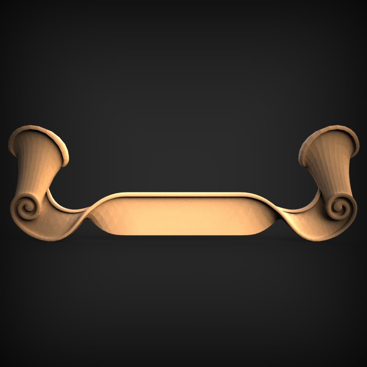 Blank Volute-Scroll Name Cartouche
