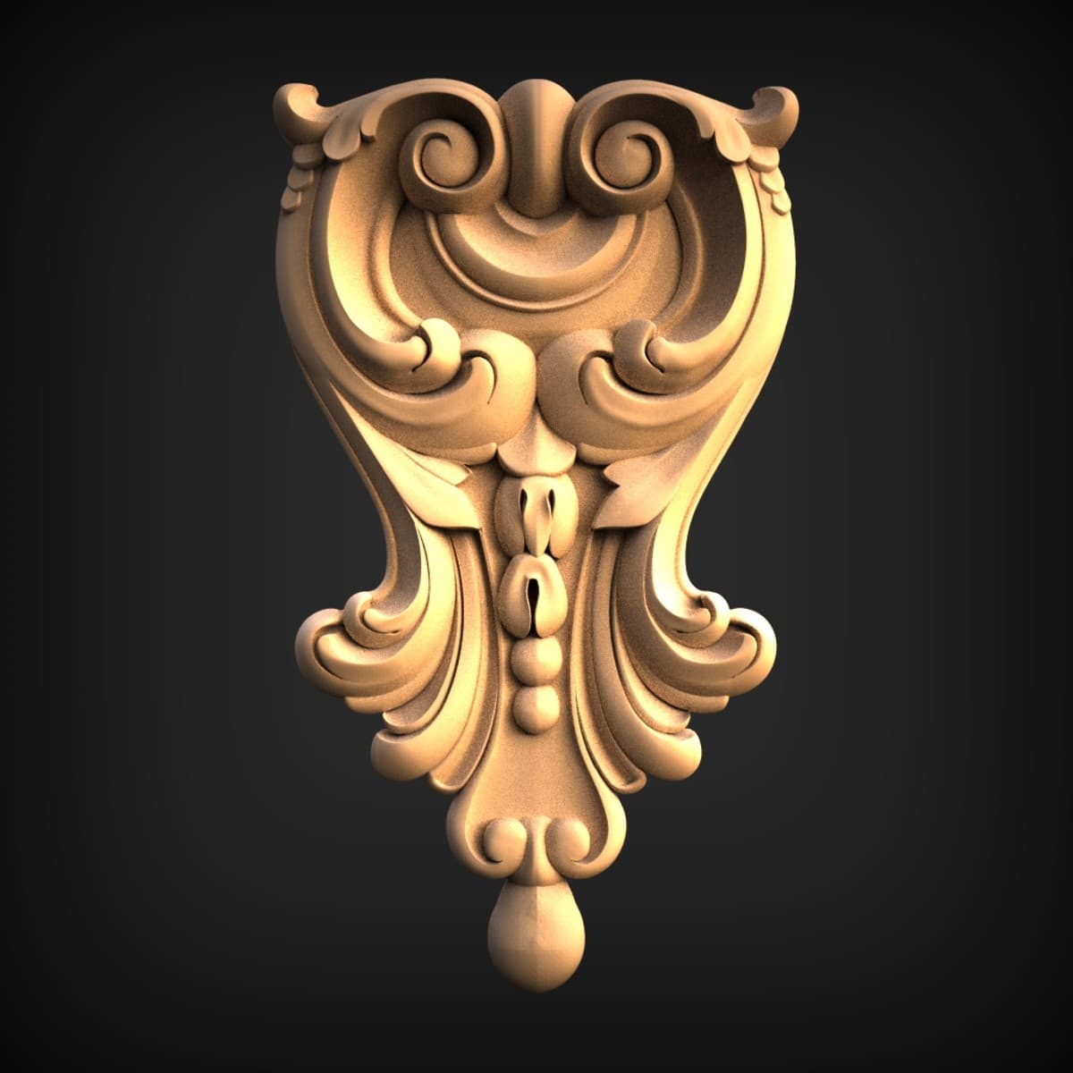 Baroque Acanthus Scroll Cartouche