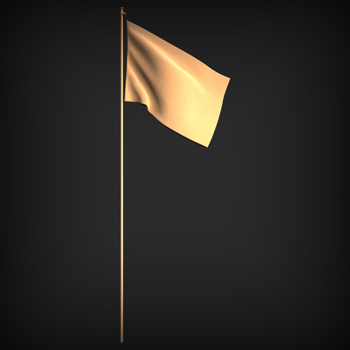 Waving Blank Banner Standard