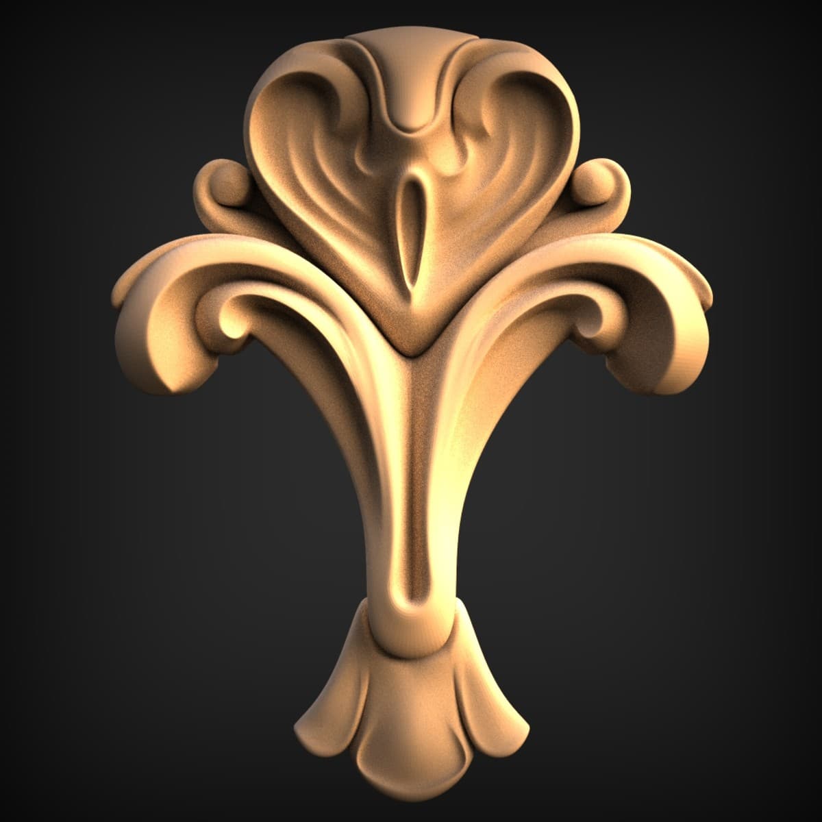 Carved Foliate Heart Onlay