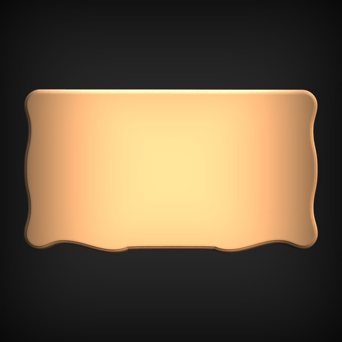 Scalloped Cartouche Sign Blank