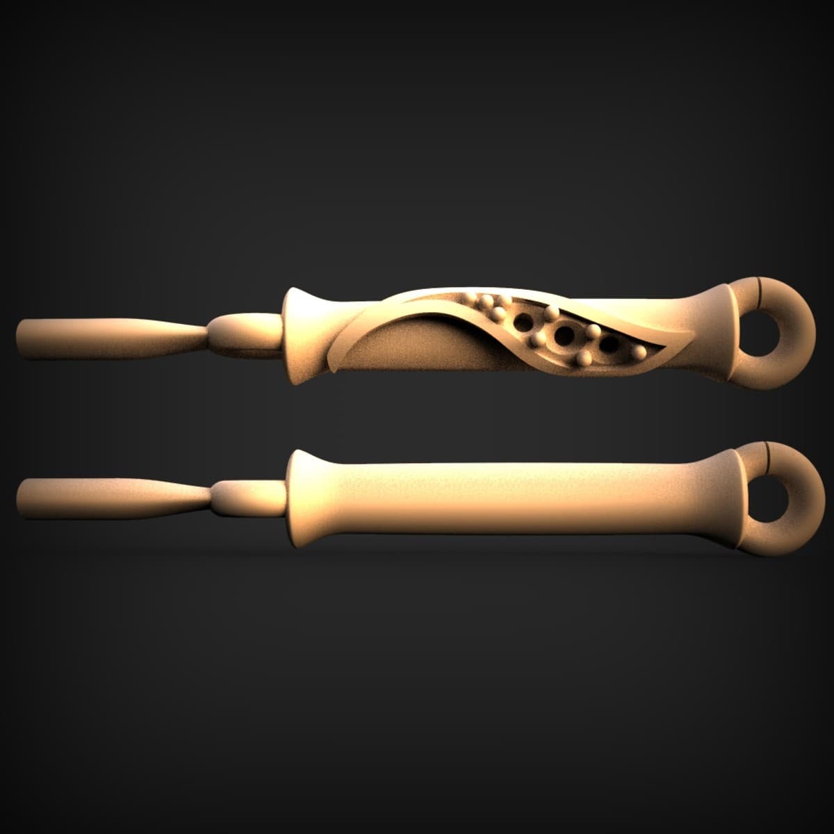 Pierced Leaf-Scroll Pull Handle