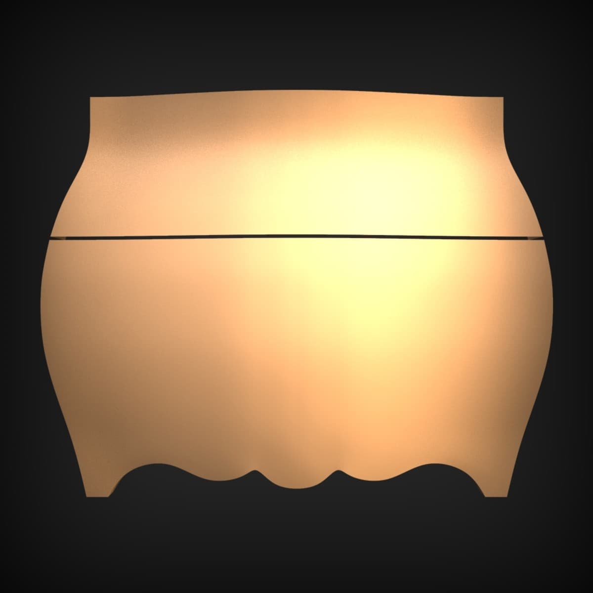 Scalloped-Foot Belly Pot Relief