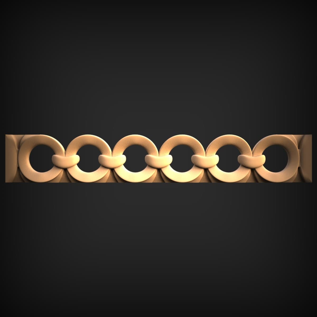 Interlocking Ring Chain Border Trim