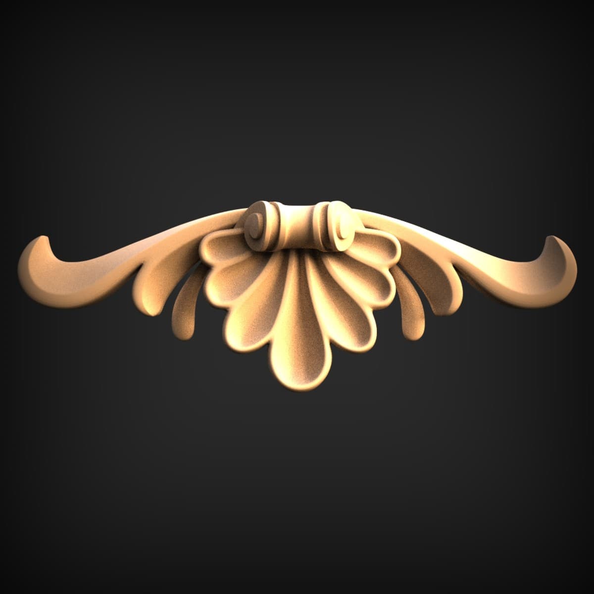 Fluted Shell Horizontal Cresting