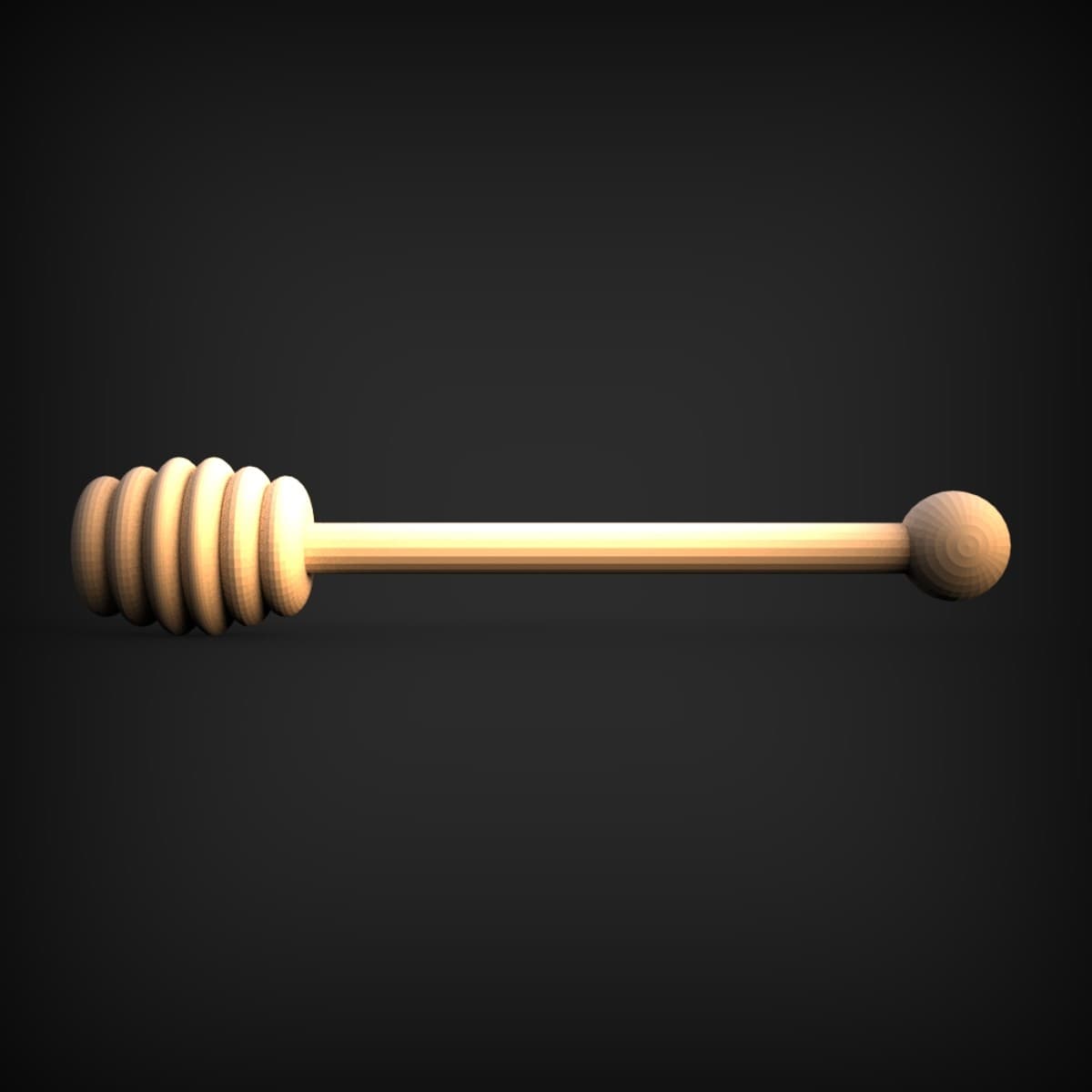 Turned Wooden Honey Dipper