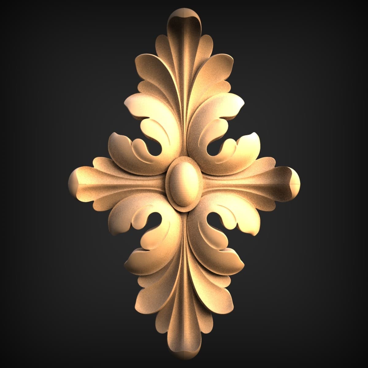 Vertical Acanthus Cartouche Onlay