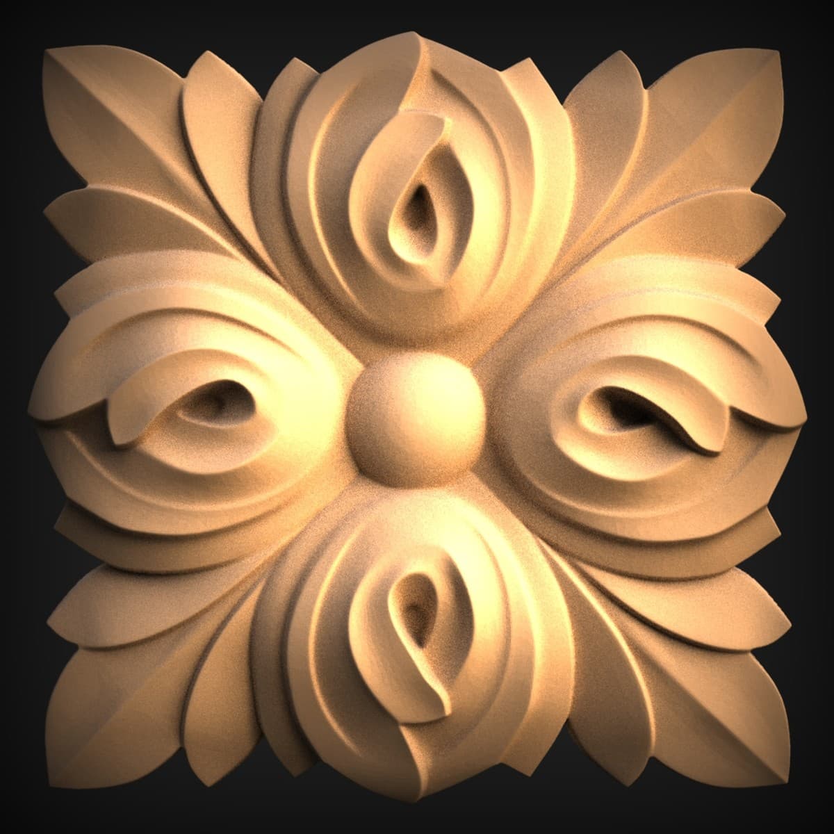 Four-Fold Acanthus Knot Tile