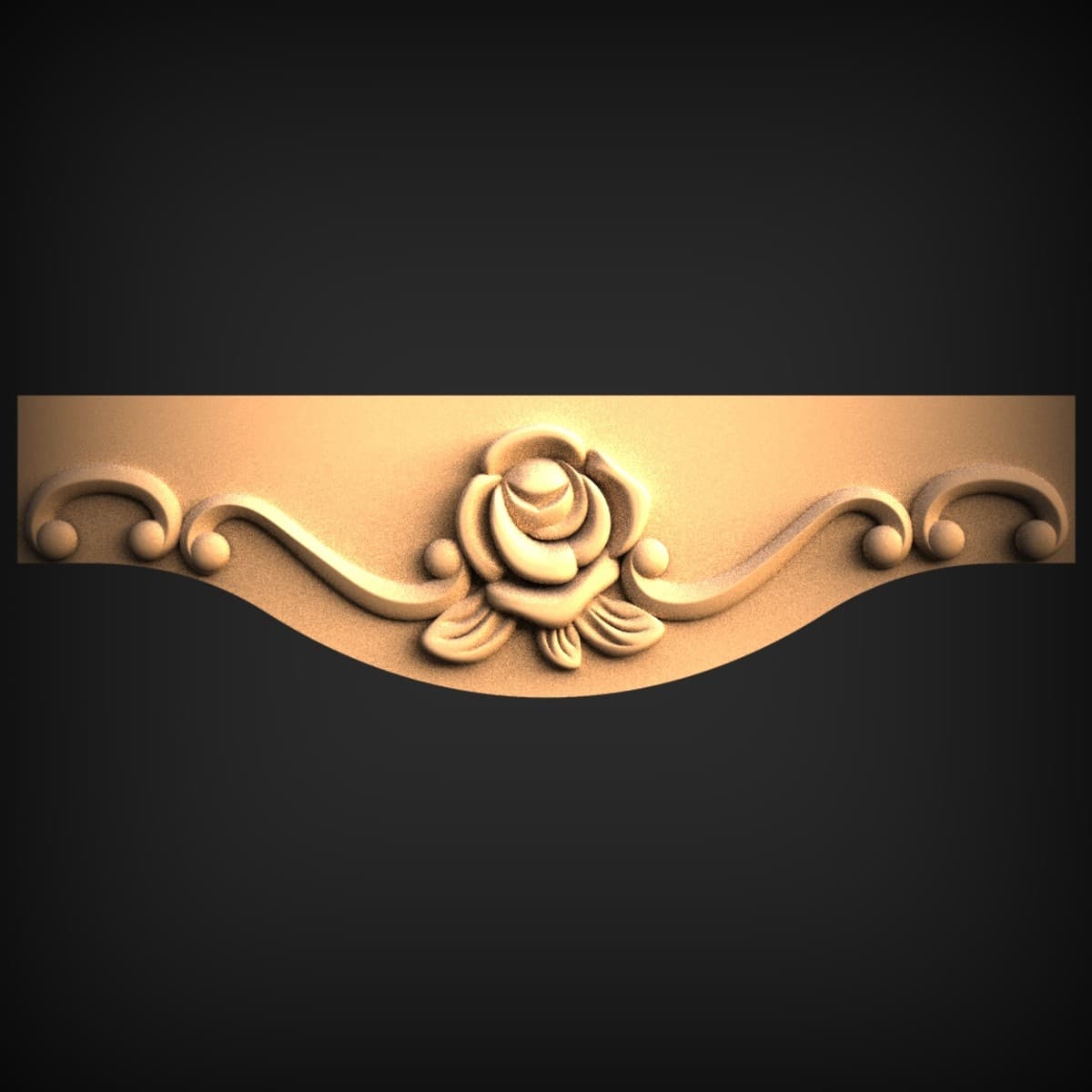 Rose And Scroll Apron Valance