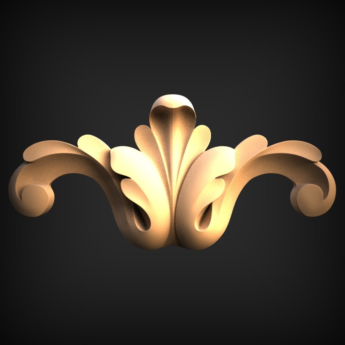 Horizontal Acanthus Scroll Onlay