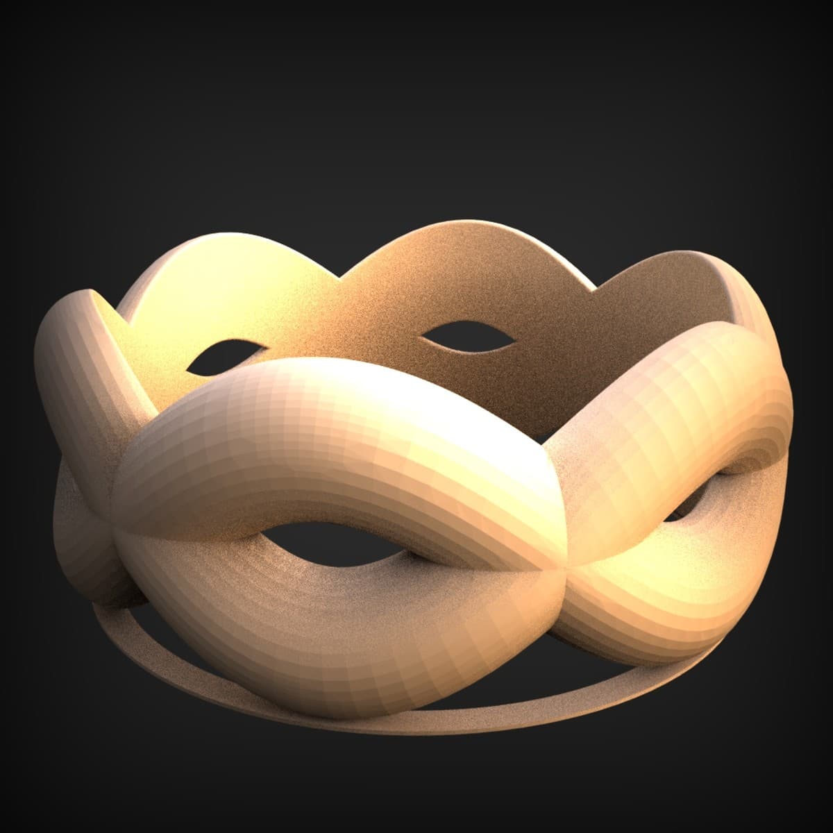 Woven Infinity-Loop Ring Band