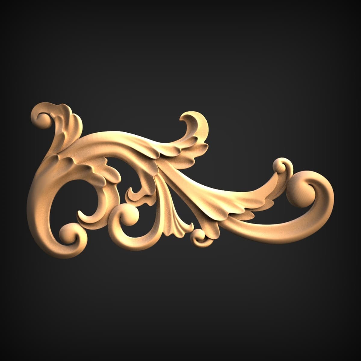 Cresting Acanthus S-Scroll Onlay
