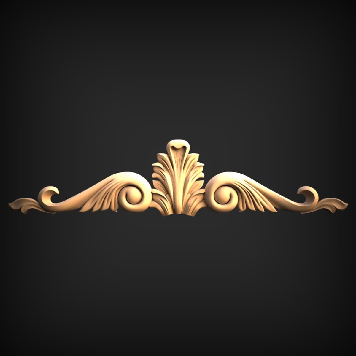 Acanthus Scroll Pediment Onlay