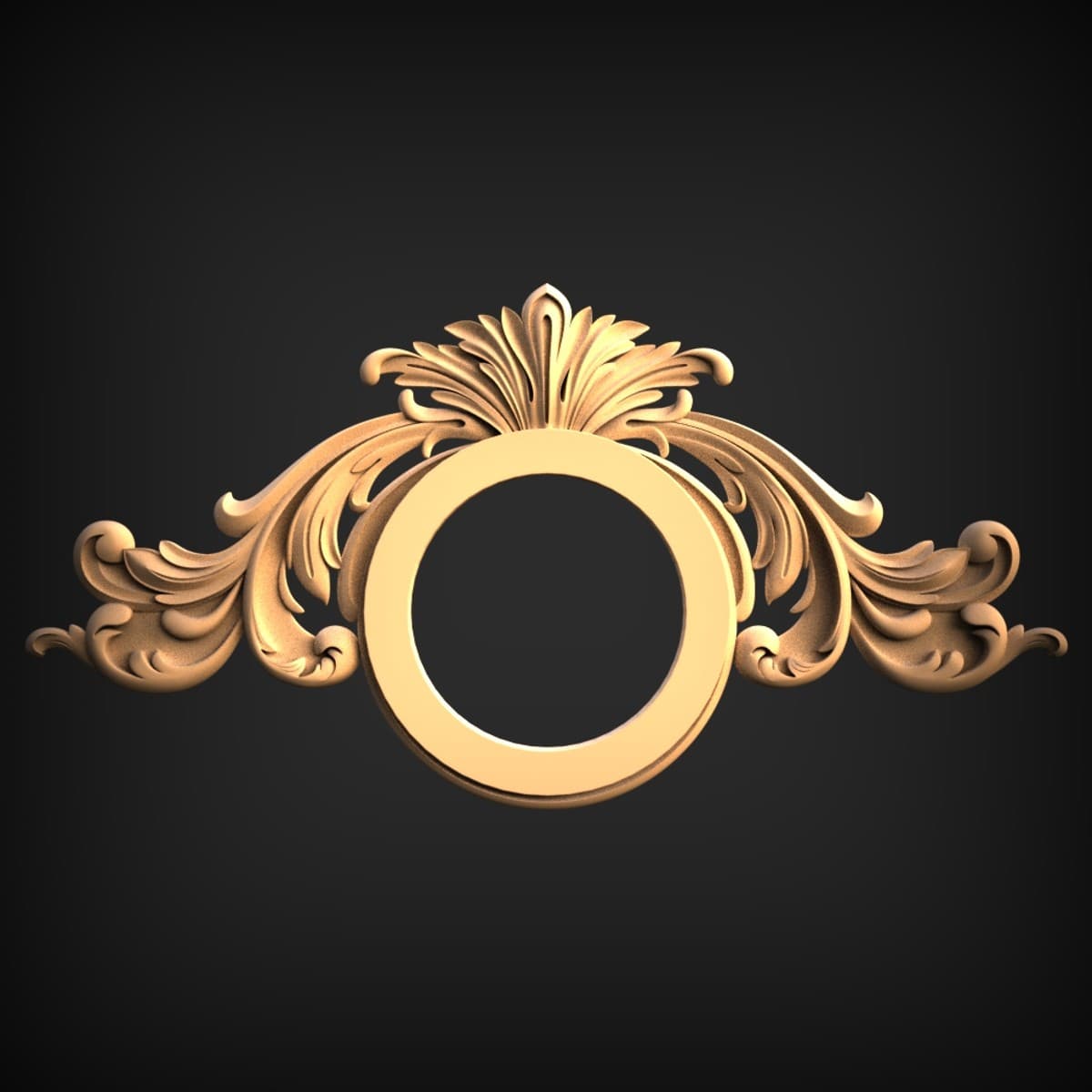 Acanthus Ring Frame Crest