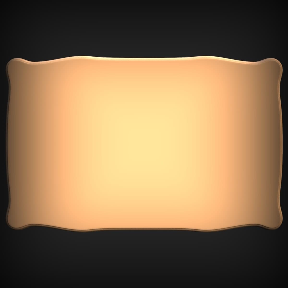 Ogee-Scalloped Blank Tray Panel