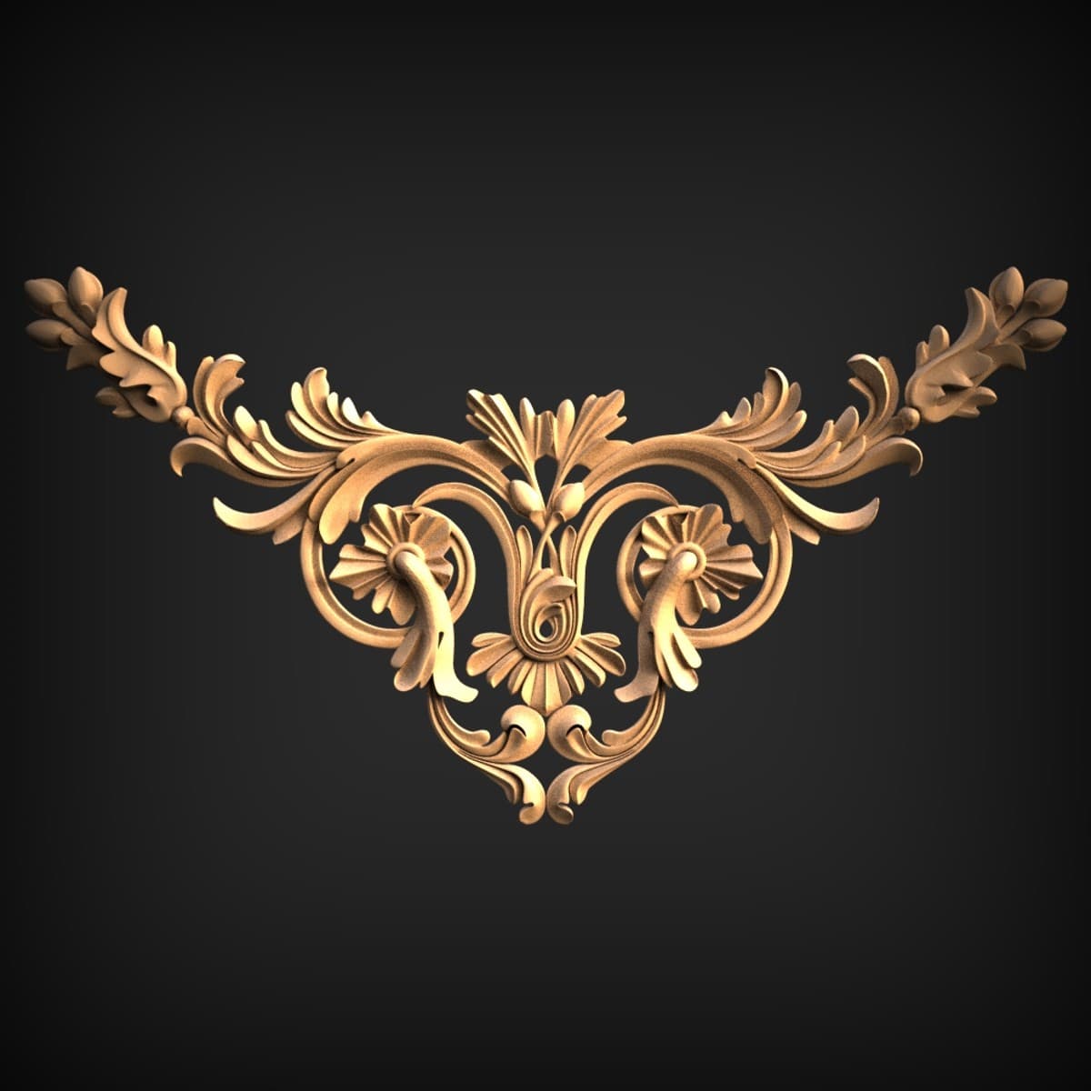 Baroque Acanthus Scroll Crest