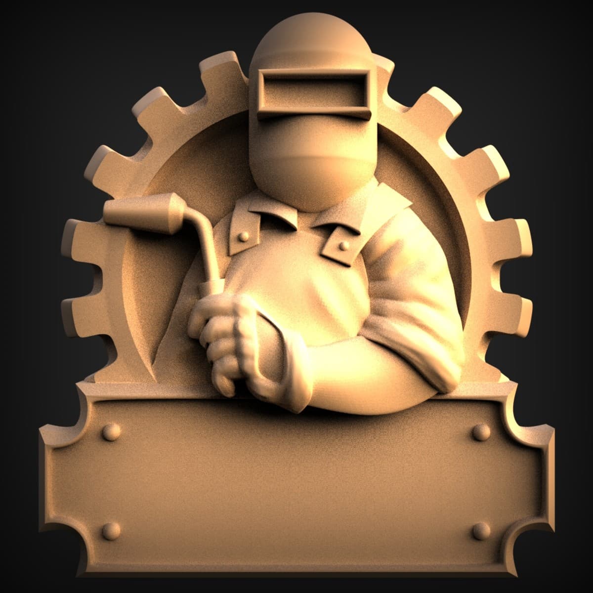 Welder and Cog Workshop Sign